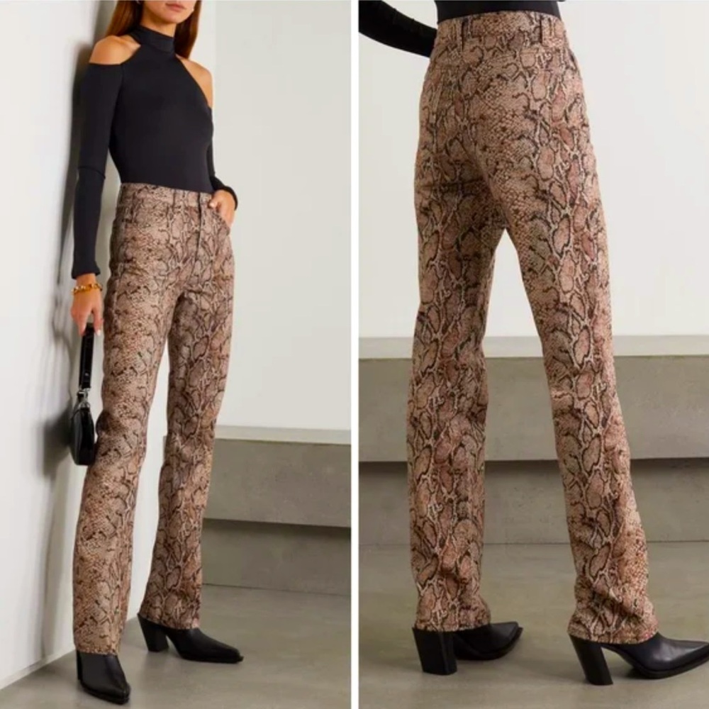 Reformation Peyton Snake Highrise Bootcut Denim